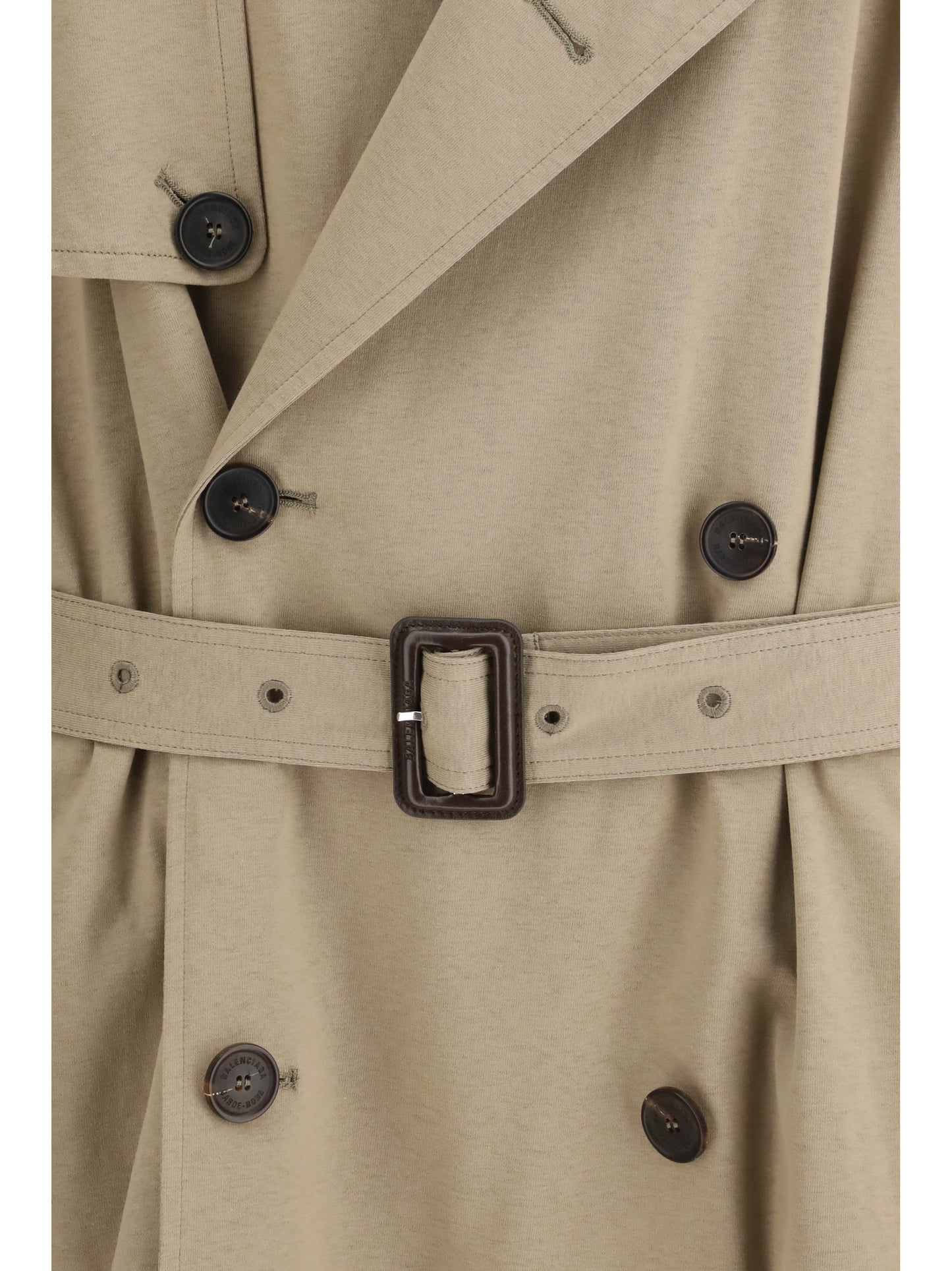 BALENCIAGA Belted double-breasted Trench Coat