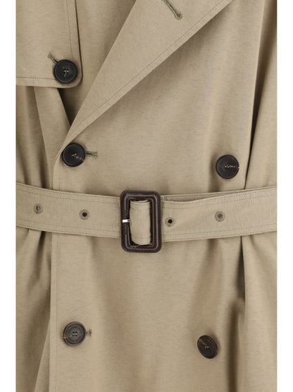 BALENCIAGA Belted double-breasted Trench Coat