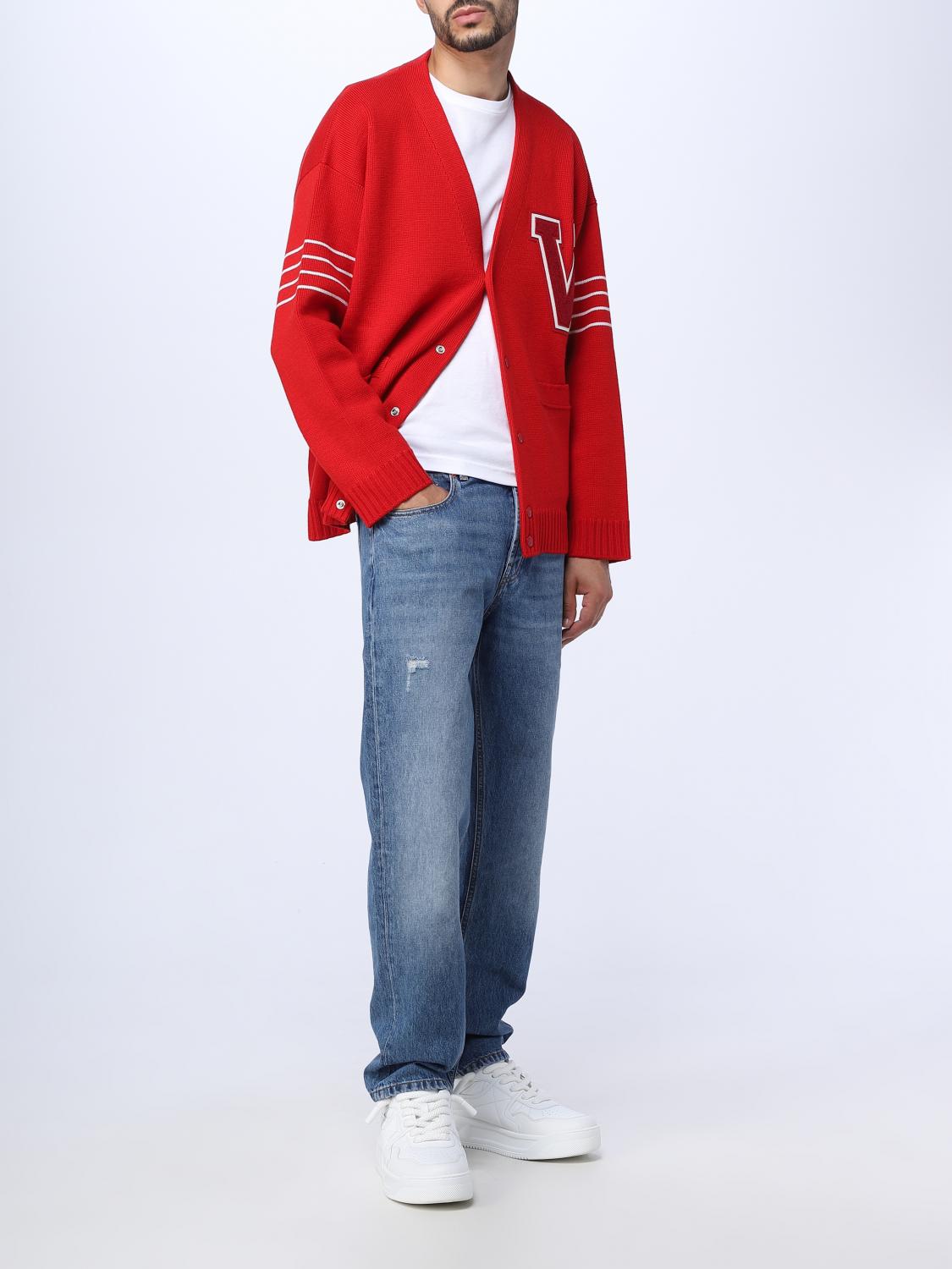 Valentino Cardigan Men Red