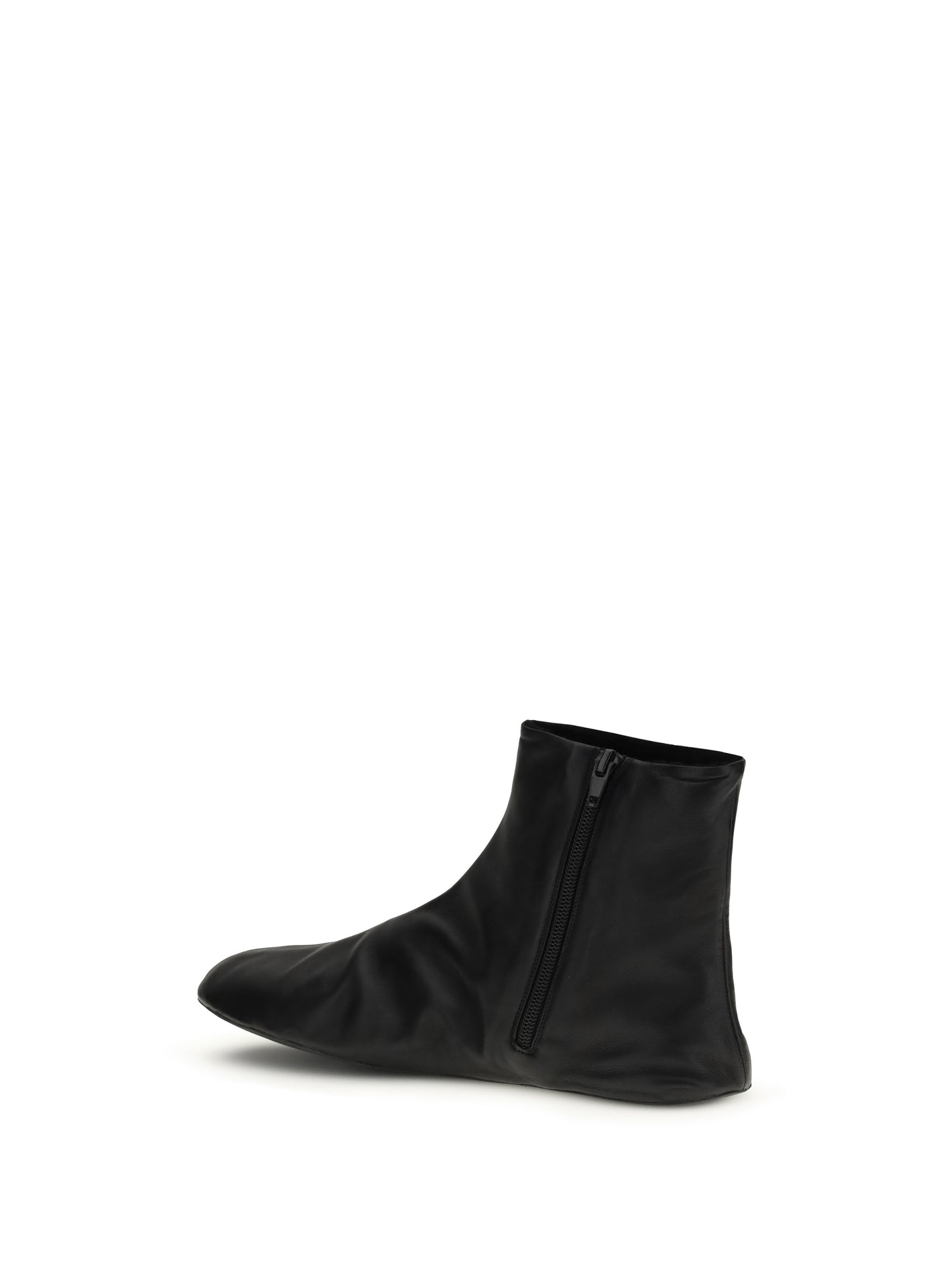 THE ROW Leather ankle Boots lined with soft shearling
