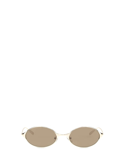 Alexander Mcqueen Neo oval Sunglasses - Gold/Gold/Brown