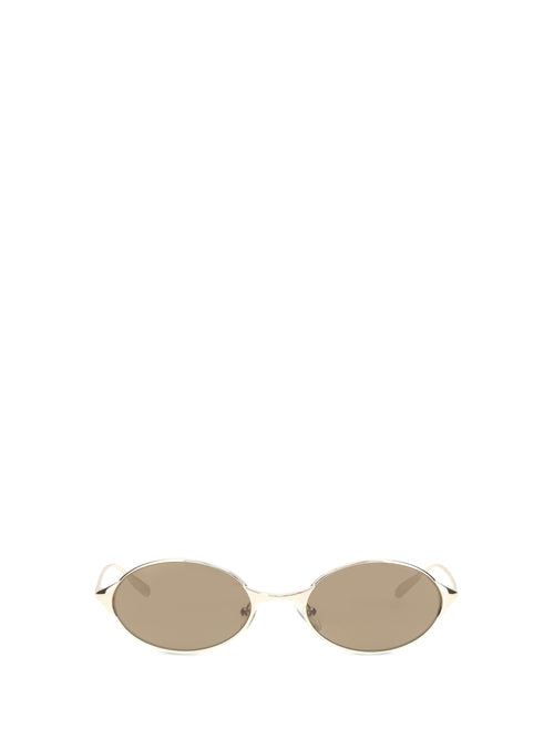 Alexander Mcqueen Neo oval Sunglasses - Gold/Gold/Brown