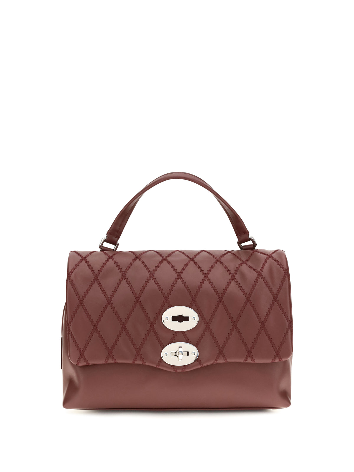 Zanellato Postina Tramè leather Top Handle Bag - Red Palio Di Siena