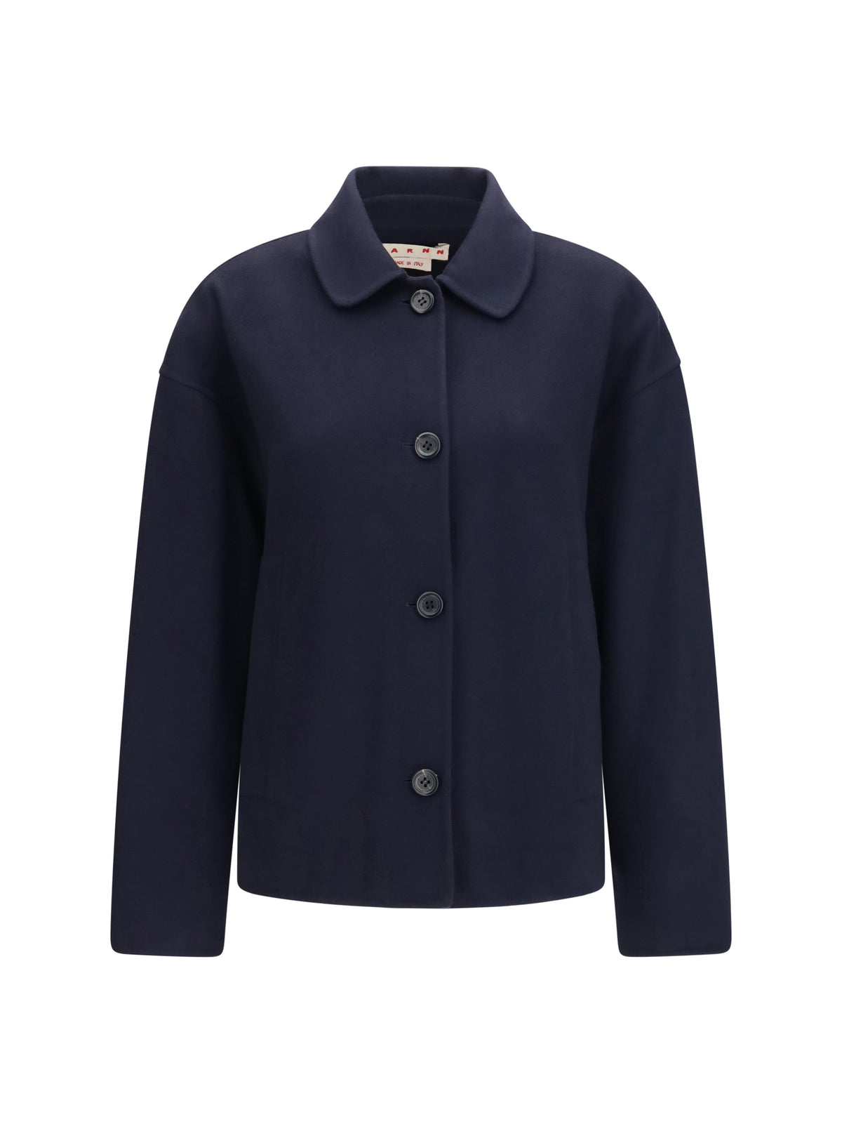 Marni Wool Jacket with logo embroidery - Ultramarine