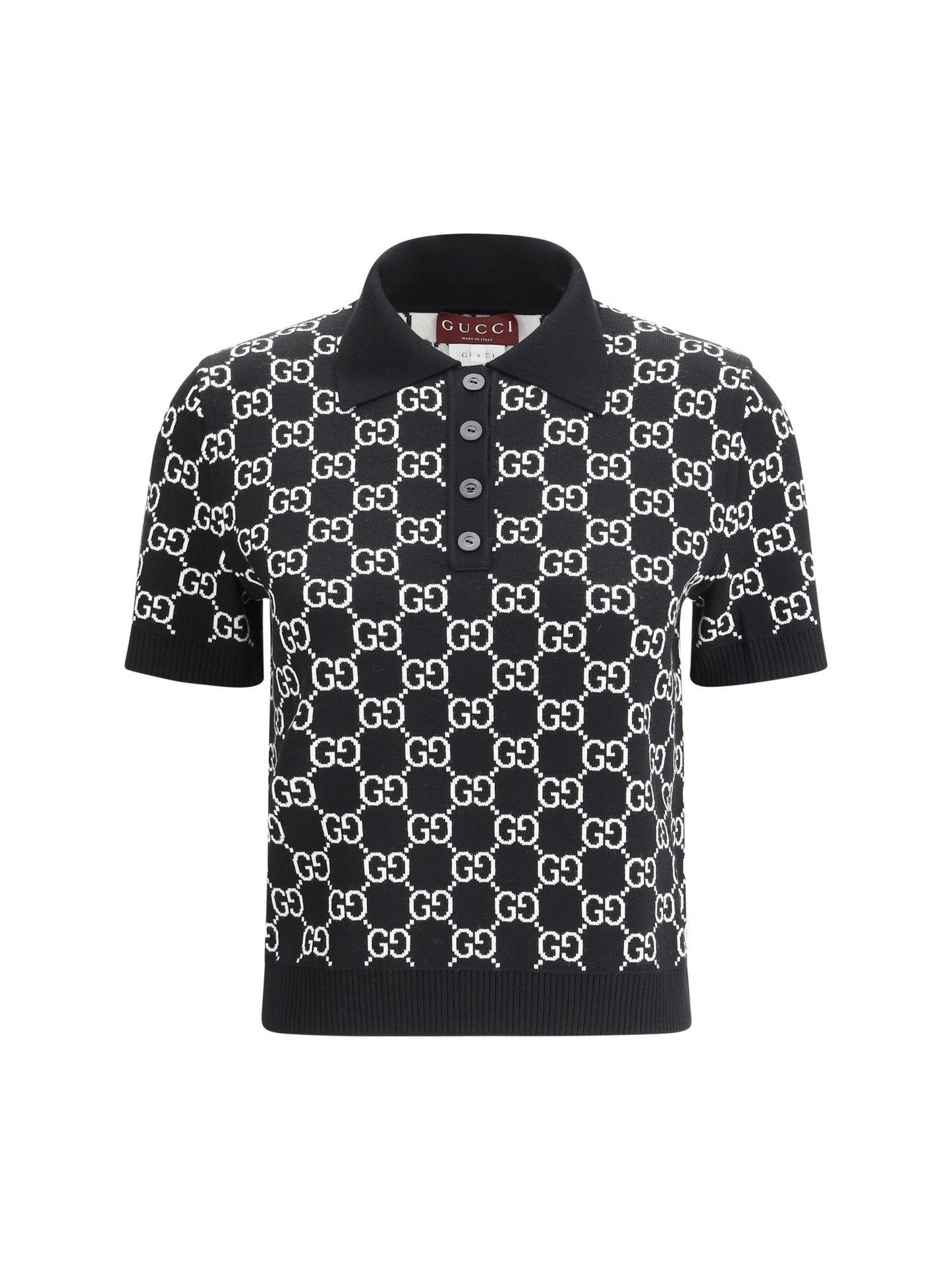 GUCCI GG wool jacquard Polo Top