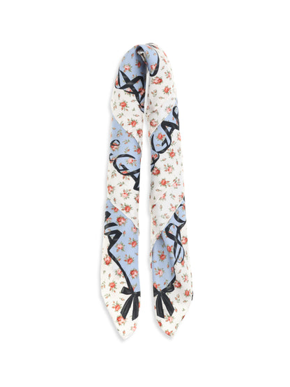 DOLCE & GABBANA Silk Scarf with rose print