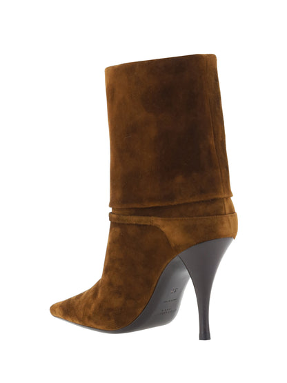 Saint Laurent Vicky Ankle Boots - Land