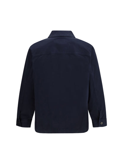 SAINT LAURENT Cassandre Overshirt in gabardine with logo