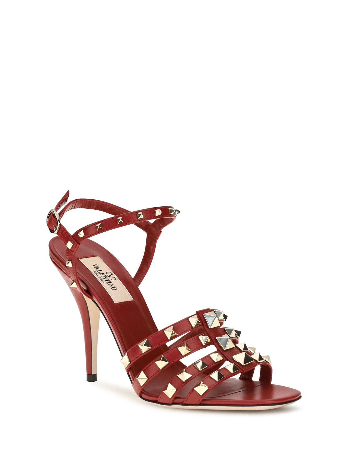 Valentino Garavani Rockstud kidskin Sandals - Bright Red