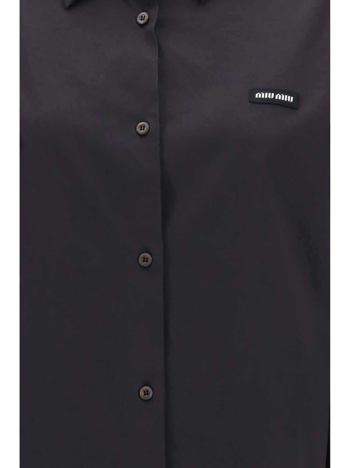 Miu Miu Stretch poplin Shirt - Black