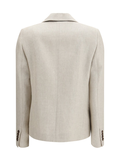 BRUNELLO CUCINELLI Button Herringbone Blazer