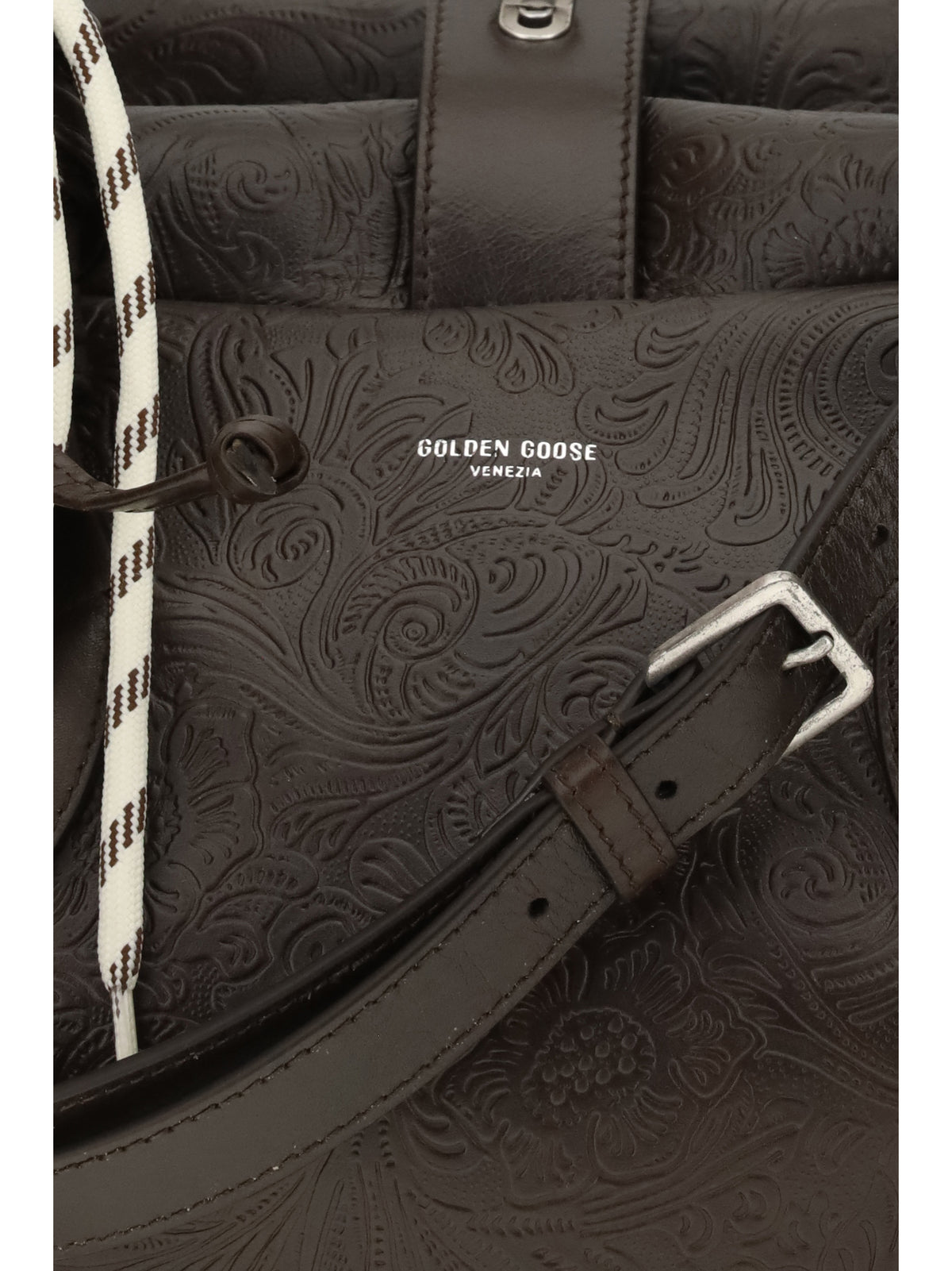 Golden Goose Vita Medium leather Travel Bag - Mahogany