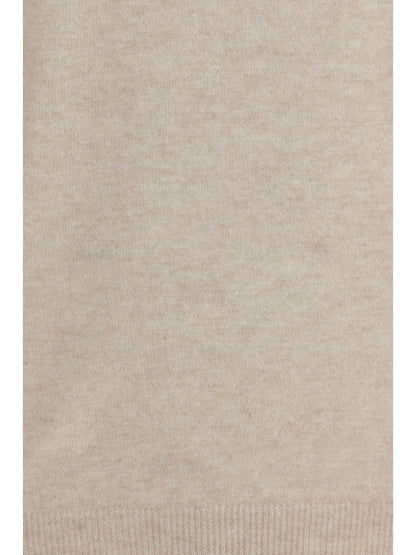 Aragona Cashmere Crewneck Sweater in cashmere and linen - Beige