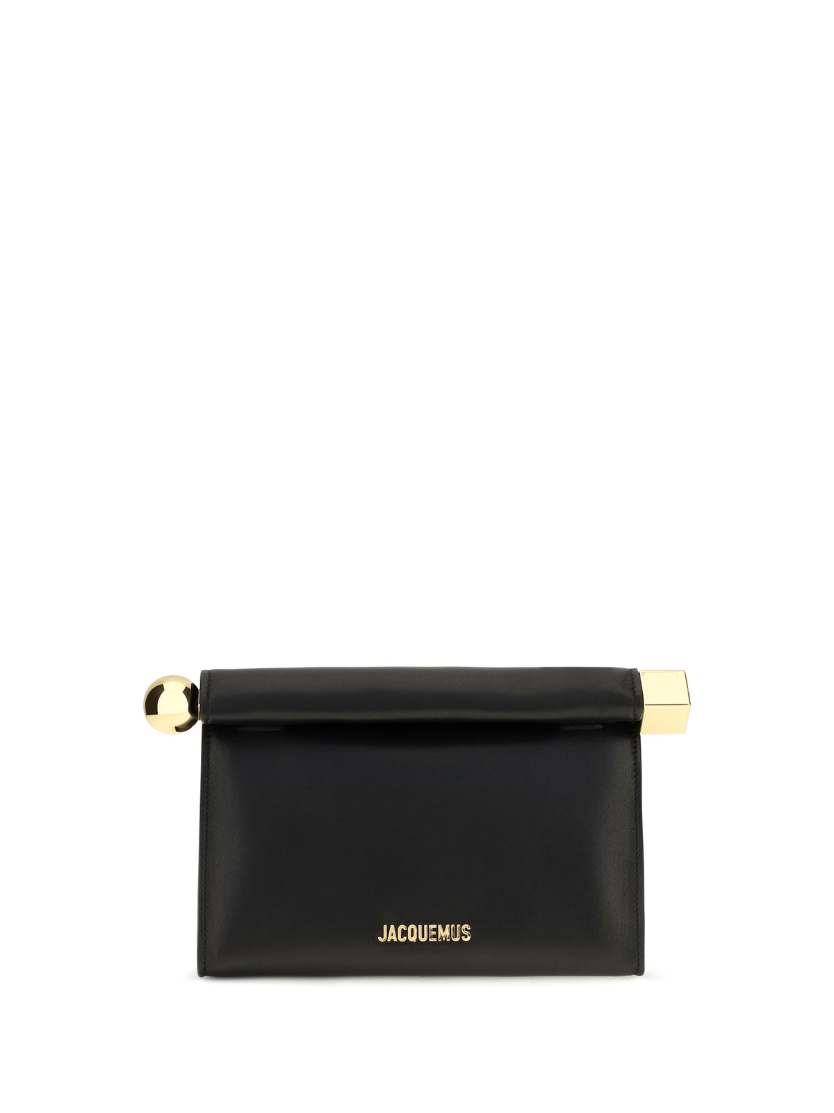 Jacquemus Rond Carré leather Shoulder Bag - Black