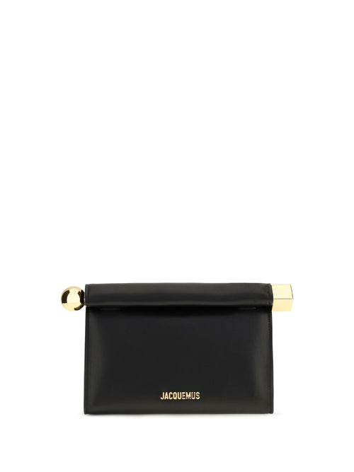Jacquemus Rond Carré leather Shoulder Bag - Black