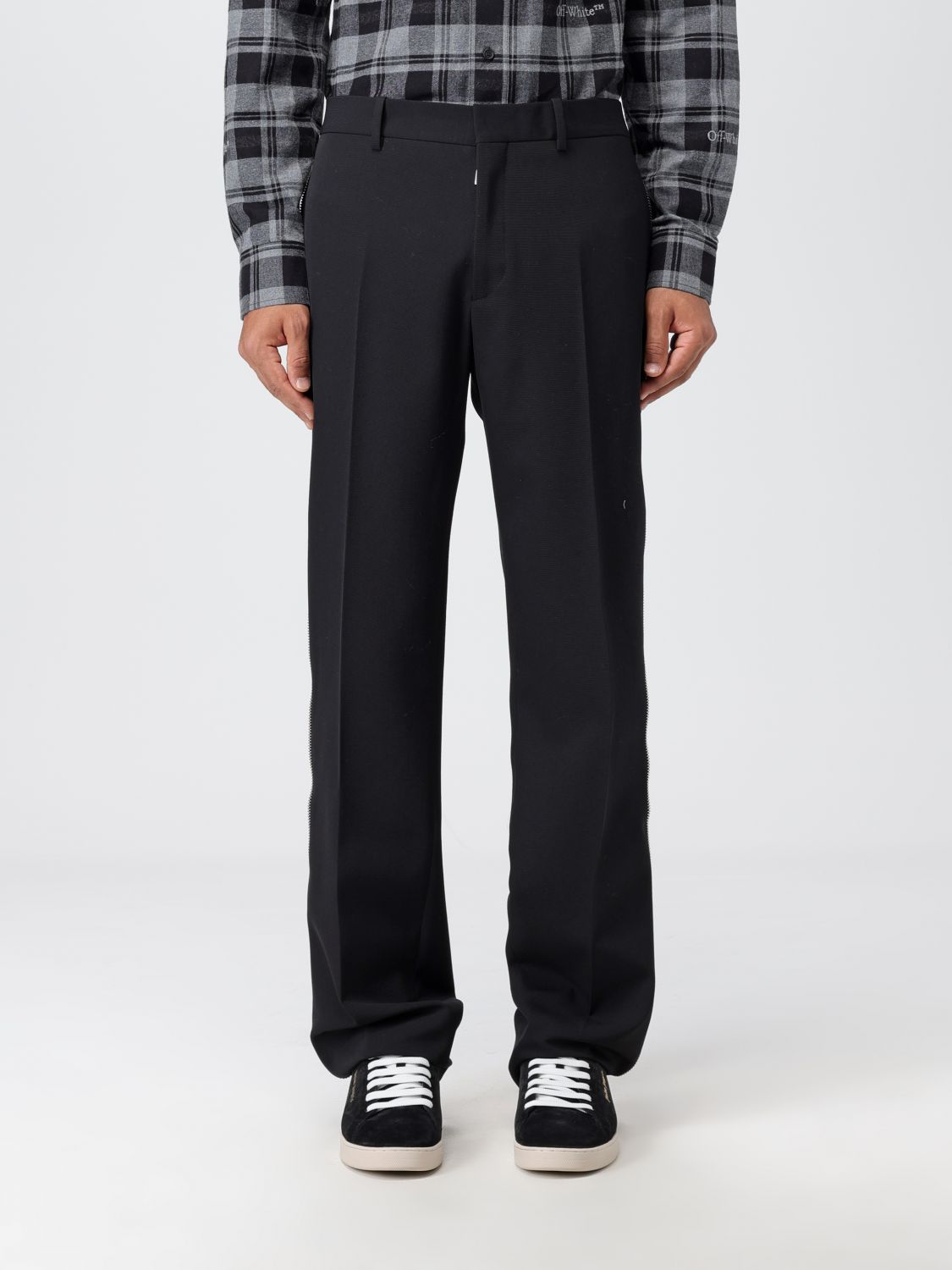 Off White Pants Men Black