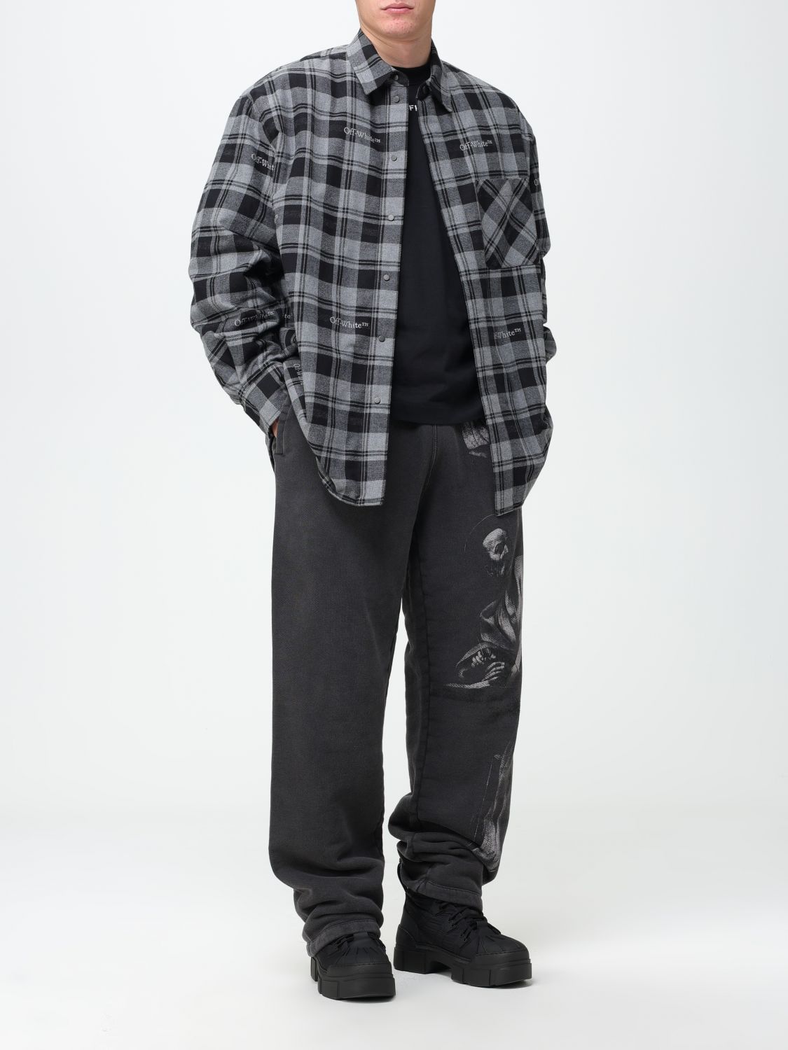 Off White Shirt Men Black