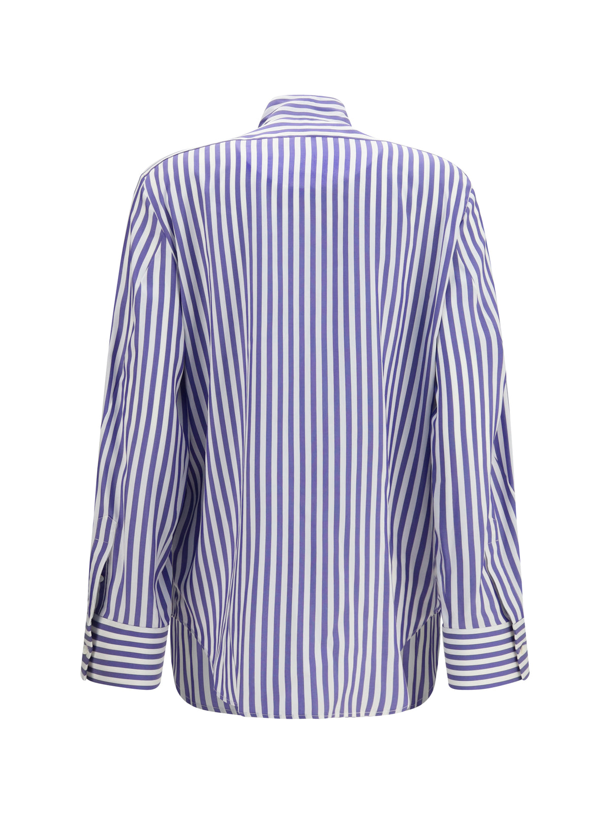 Givenchy Silk striped Cocoon Shirt with bow - Electric Blue/White