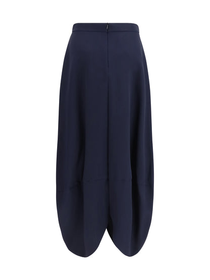 Giorgio Armani Pleated silk Skirt - Navy Blue