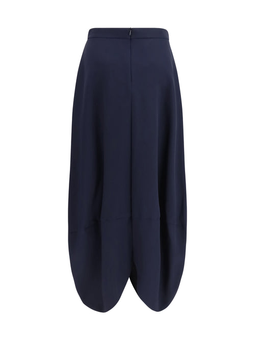 Giorgio Armani Pleated silk Skirt - Navy Blue