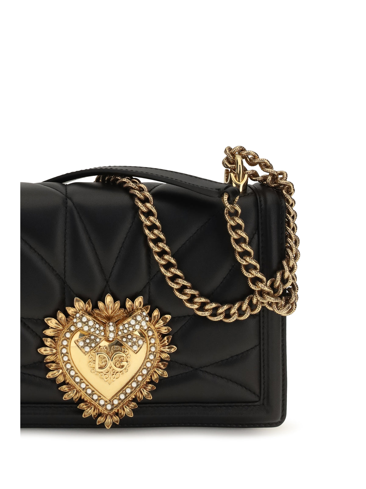 Dolce & Gabbana Medium Devotion matelassé nappa Shoulder Bag - Black