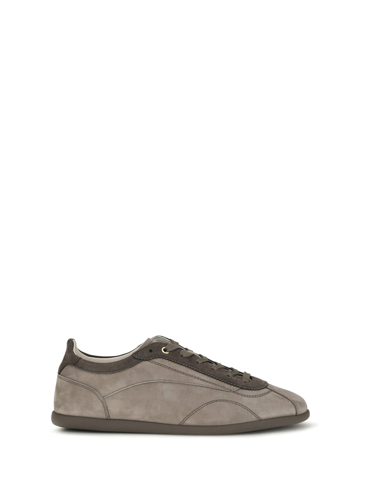 Brunello Cucinelli Nubuck and suede Sneakers with Slim sole - Stone+Antracite