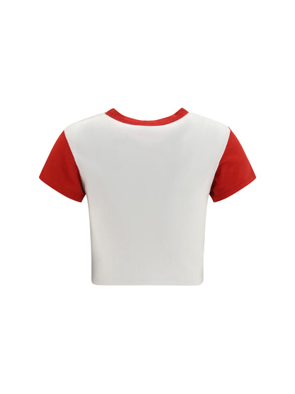 Kenzo Jumping Tiger cropped cotton T-shirt - Off White