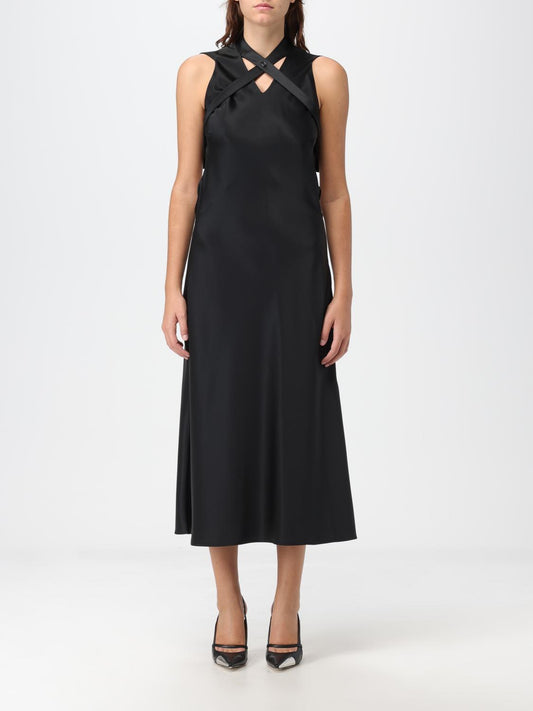 Off White Dress Woman Black