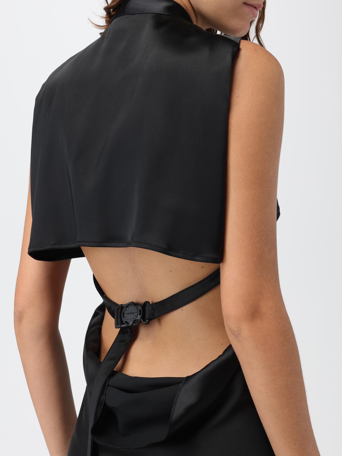 Off White Dress Woman Black