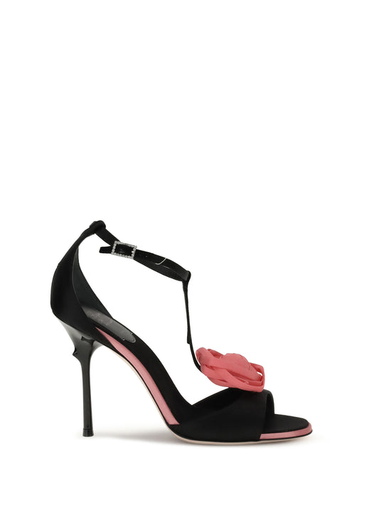 ROGER VIVIER Rose Vivier satin Sandals