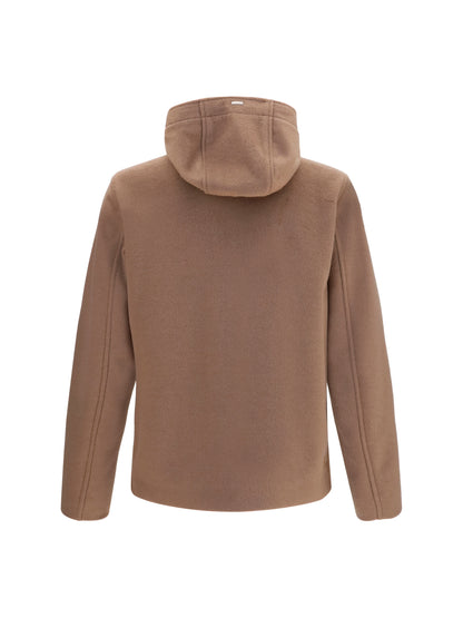 Herno Hooded button-front Jacket - Tortora Dark