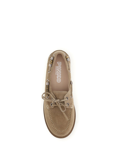 PINKO Suede Grace Loafers