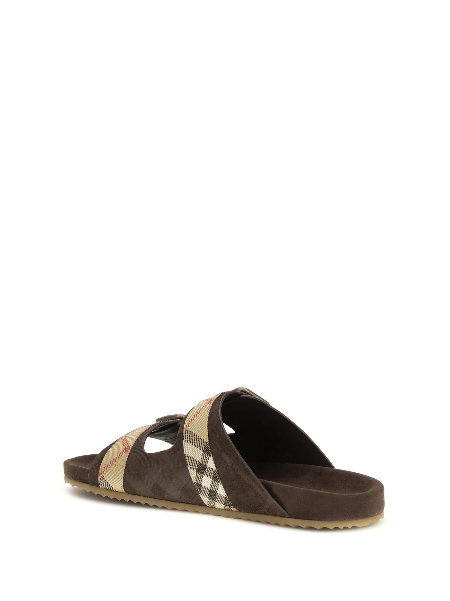 BURBERRY Check suede Urchin Sandals