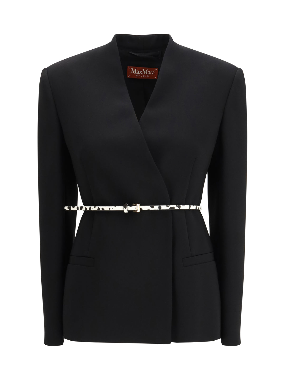 Max Mara Studio Double-breasted cady Jacket - Black