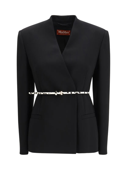 Max Mara Studio Double-breasted cady Jacket - Black
