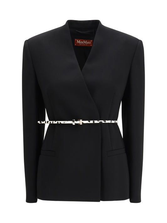 Max Mara Studio Double-breasted cady Jacket - Black