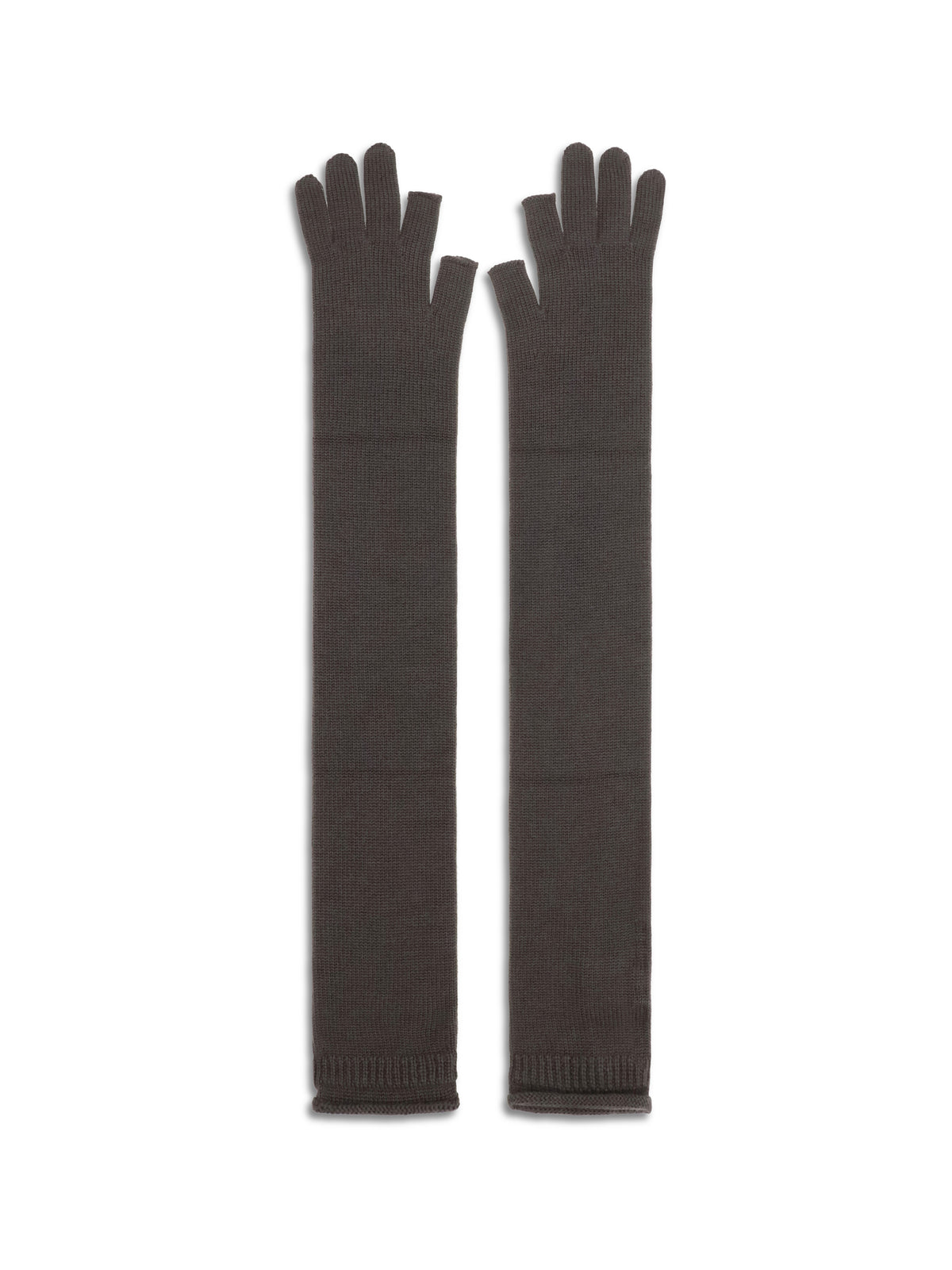 Rick Owens Long fingerless wool Gloves - Drkdust