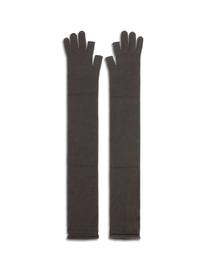 Rick Owens Long fingerless wool Gloves - Drkdust
