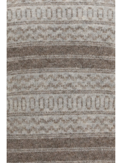 Brunello Cucinelli Fair Isle knit turtleneck Sweater - Fog