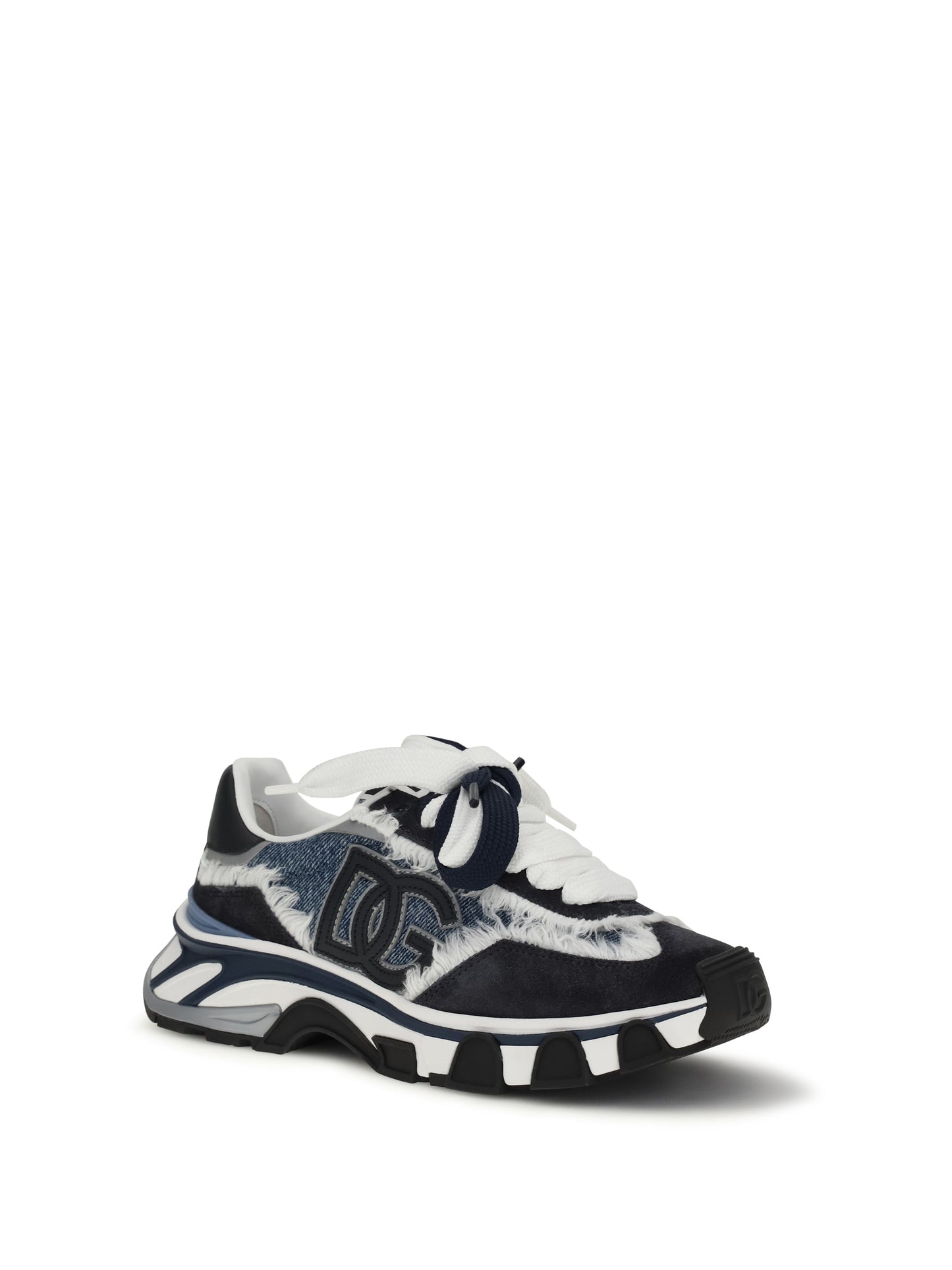 DOLCE & GABBANA Leather and denim Sneakers