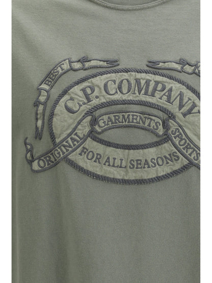 C.P. COMPANY 20/1 Jersey Short Sleeve Boxy Logo T-Shirt