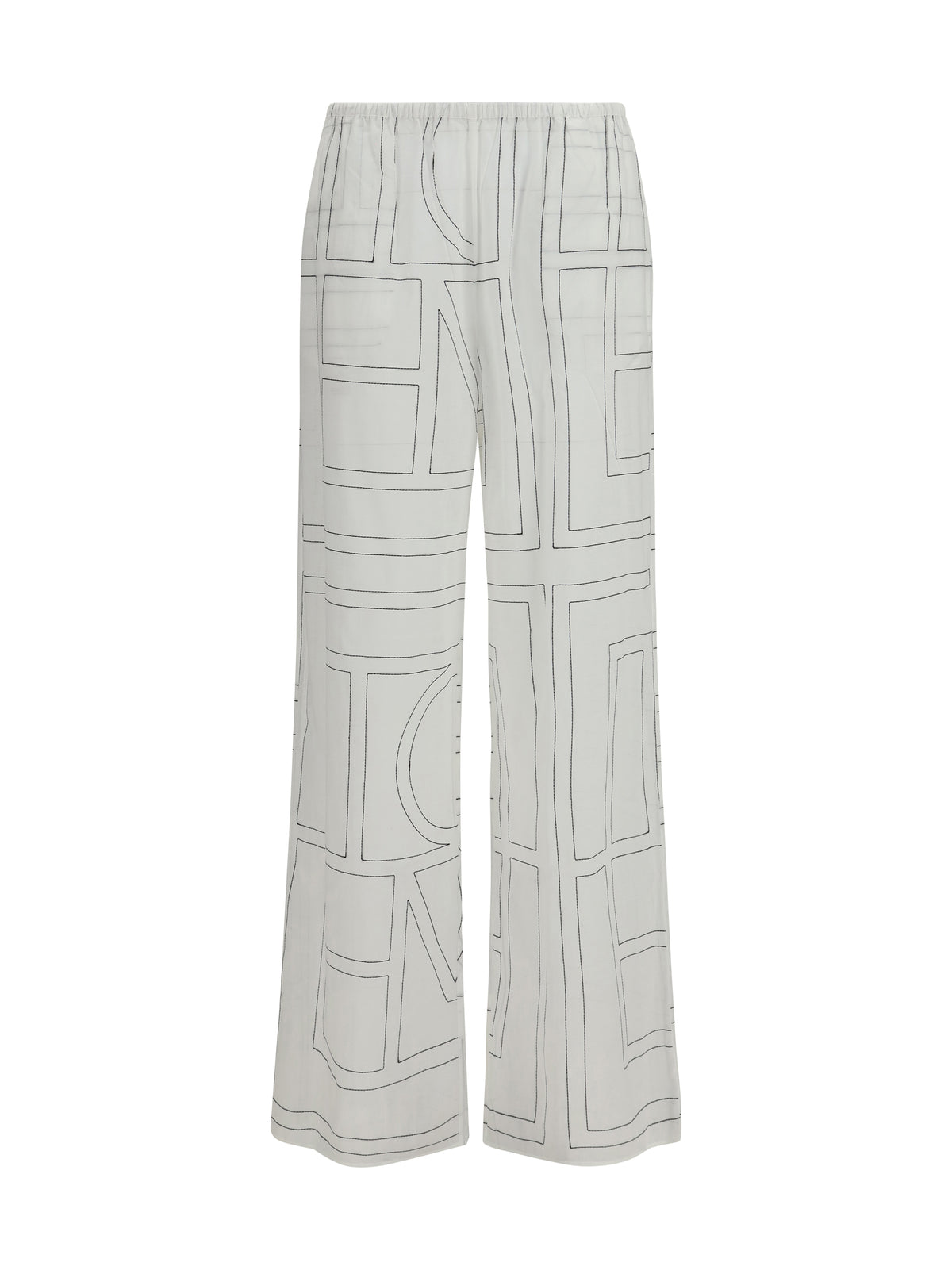 Toteme Monogram Pants - White/Black