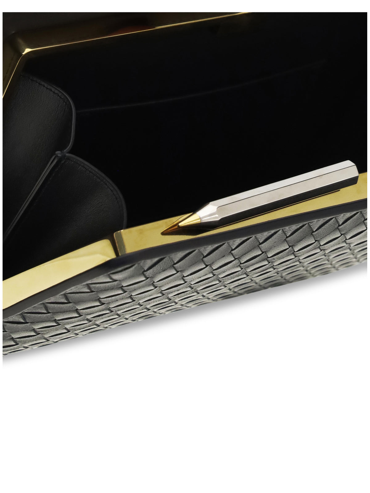 Bottega Veneta Agenda Clutch - Midnight-Brass V-S