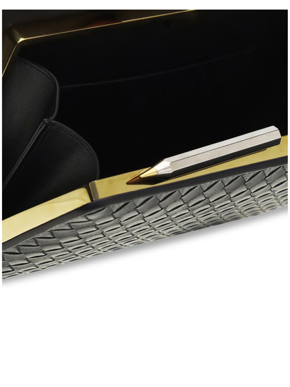 Bottega Veneta Agenda Clutch - Midnight-Brass V-S