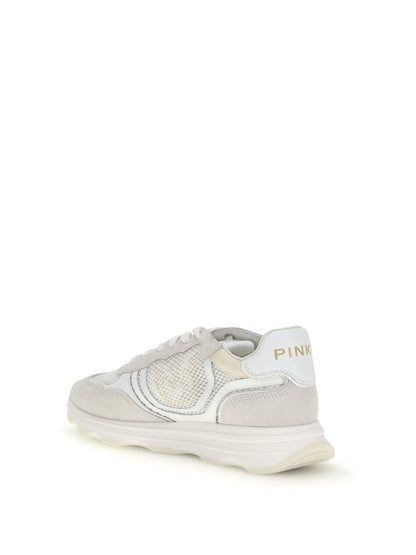 PINKO Leather Zoe Sneakers with mesh inserts