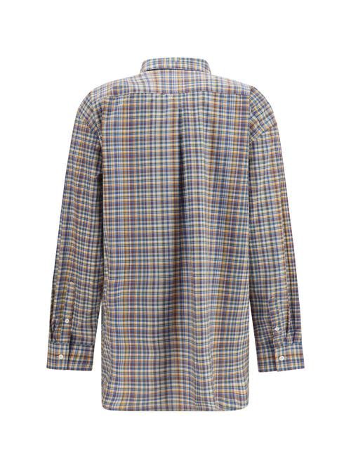 Toteme Classic cotton Shirt - Blue/Orange