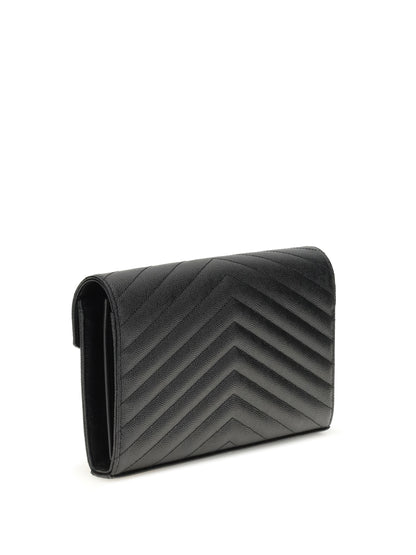 Saint Laurent Logoed Shoulder Bag - Black