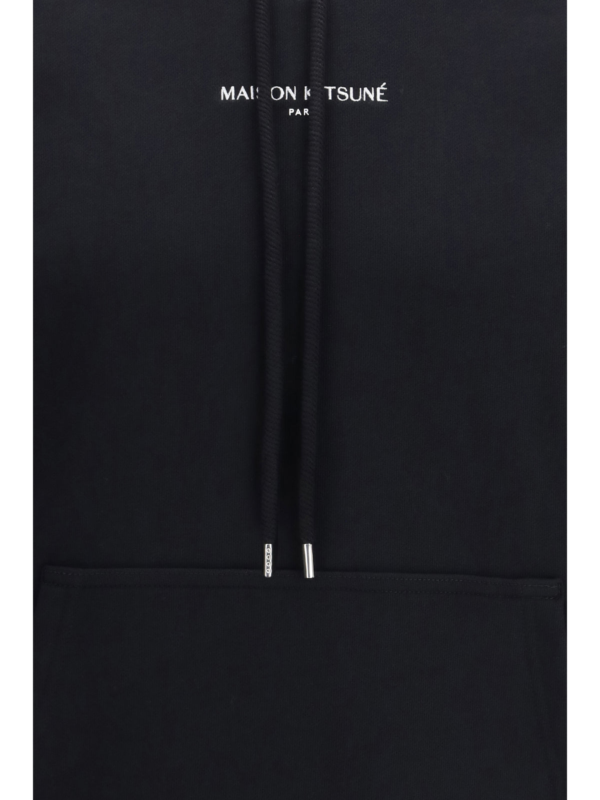 Maison Kitsuné Cotton Sweatshirt with embroidered logo - Black