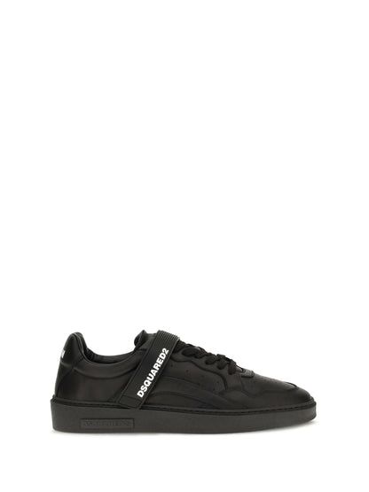 Dsquared2 Leather strap Sneakers - Nero+Nero