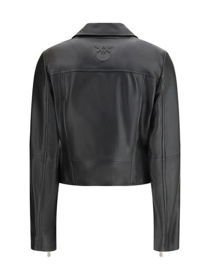PINKO Leather biker Jacket